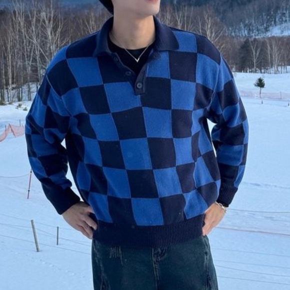 NWT - Zara Men’s Checked Polo Sweater - Size L - Picture 3 of 9